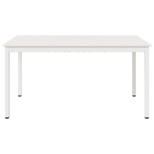 Трапезна маса Бяло 150 x 90 x 75 cm Солидно борово дърво