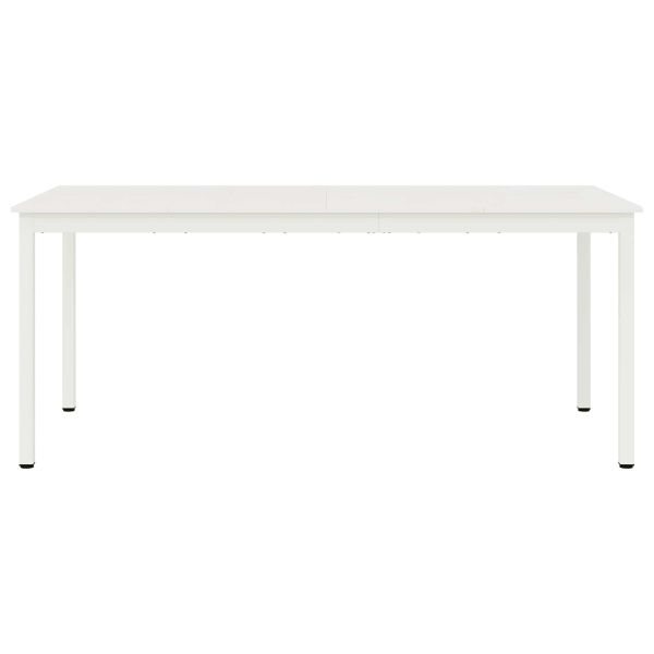 Трапезна маса Бяло 180 x 90 x 75 cm Солидно борово дърво