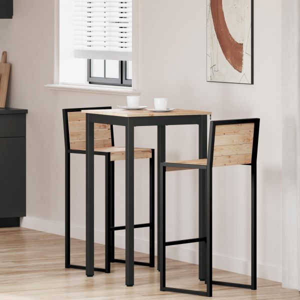 Бар маса Естествен 60 x 60 x 105 cm Солидно борово дърво