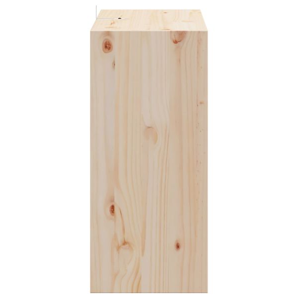 Винен рафт 2 pcs Естествен 56 x 25 x 56 cm Солидно борово дърво