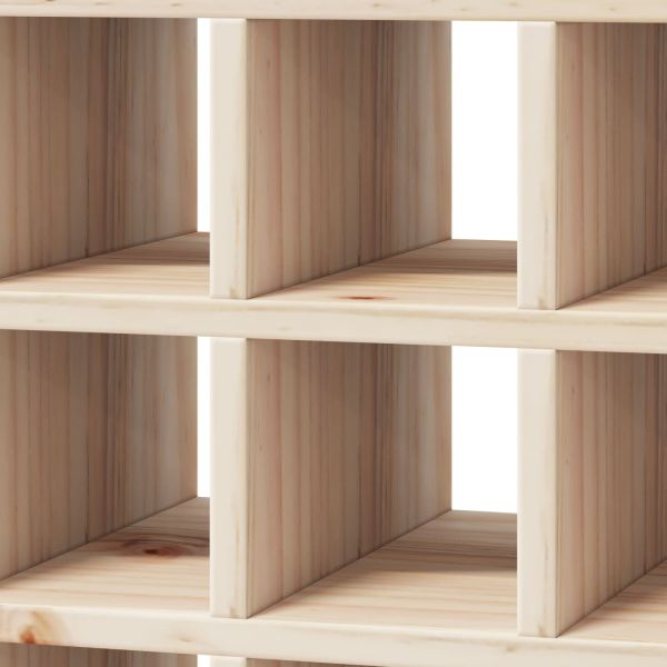 Винен рафт 2 pcs Естествен 56 x 25 x 56 cm Солидно борово дърво