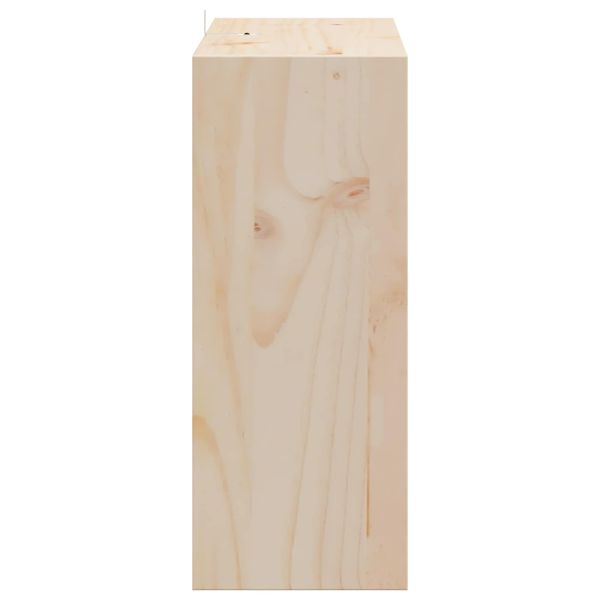 Винен рафт 2 pcs Естествен 62 x 25 x 62 cm Солидно борово дърво