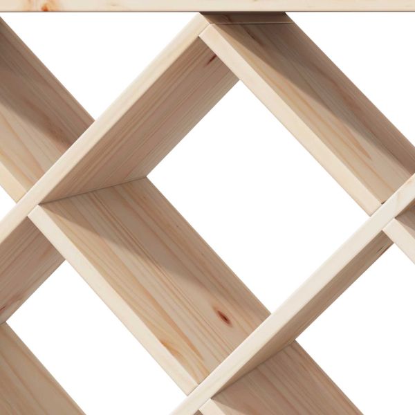 Винен рафт 2 pcs Естествен 62 x 25 x 62 cm Солидно борово дърво