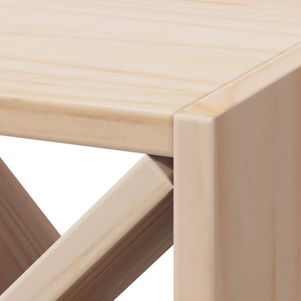 Винен рафт 2 pcs Естествен 62 x 25 x 62 cm Солидно борово дърво