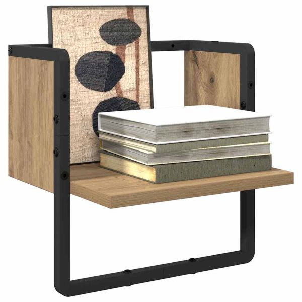 Стенен рафт с рафт Дъб Артизан 30 x 25 x 30 cm Инженерно дърво