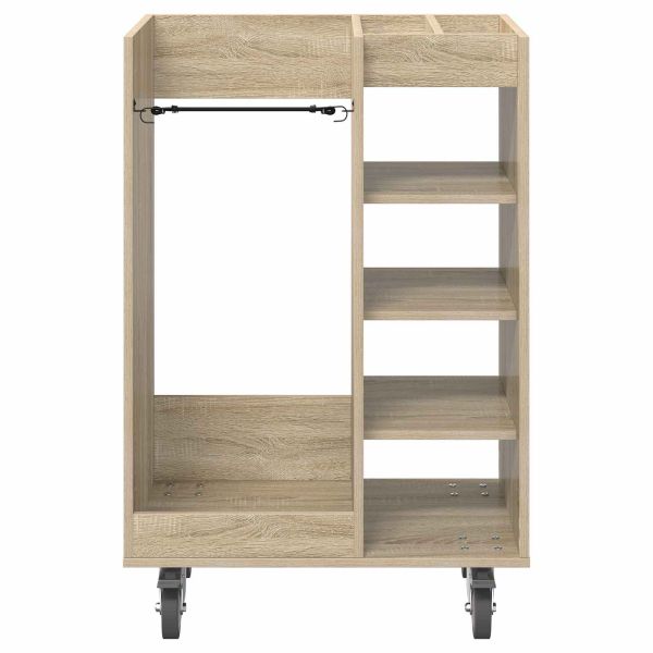 Голф шкаф с колело Едноцветен Сонома дъб 65 x 45 x 98 см