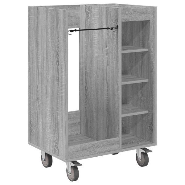 Голф шкаф с колело Едноцветен Сив Сонома 65 x 45 x 98 см