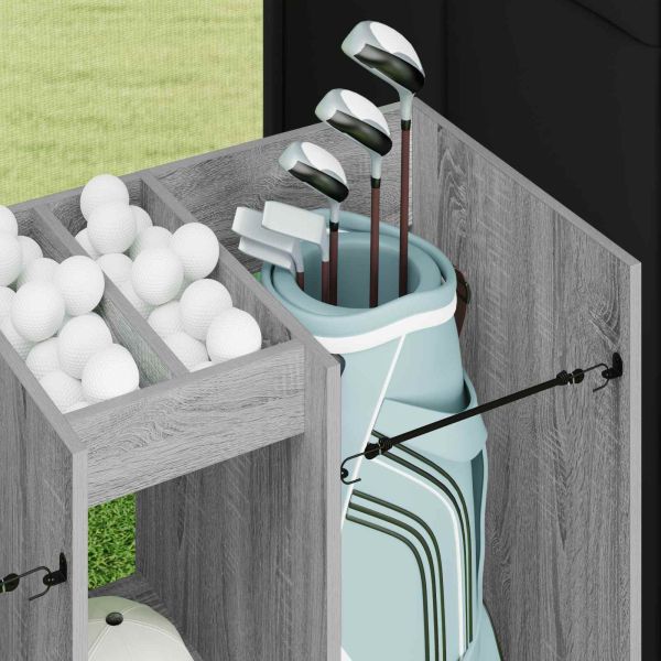 Голф шкаф Едноцветен Сив Сонома 102 x 45 x 85,5 см