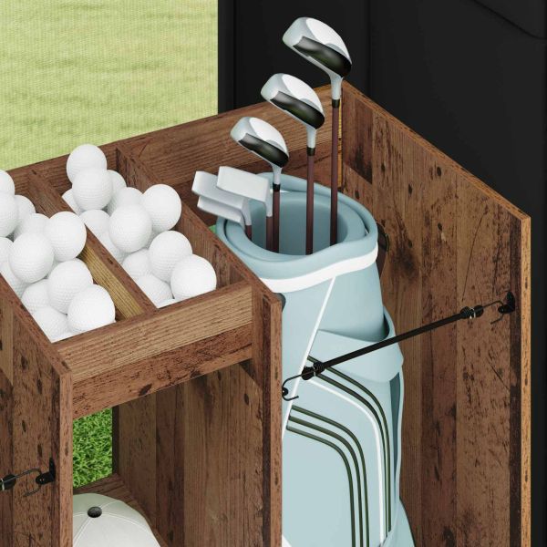 Голф шкаф Едноцветен Старо дърво 102 x 45 x 85,5 см