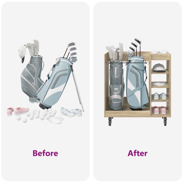 Голф шкаф с колело Едноцветен Сонома дъб 90 x 45 x 98 см