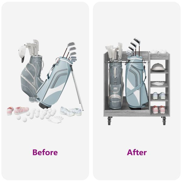 Голф шкаф с колело Едноцветен Сив Сонома 90 x 45 x 98 см