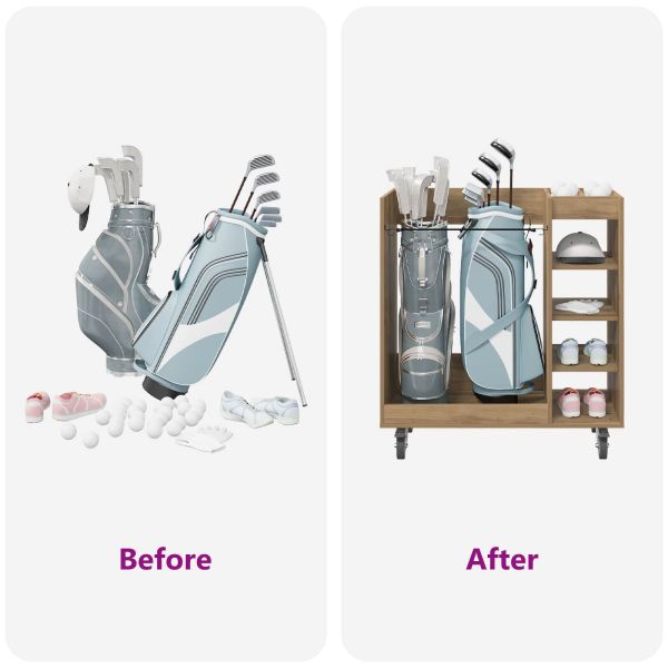 Голф шкаф с колело Едноцветен Дъб 90 x 45 x 98 см