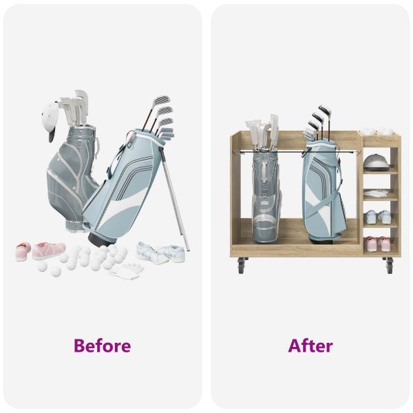 Голф шкаф с колело Едноцветен Сонома дъб 120 x 45 x 98 см