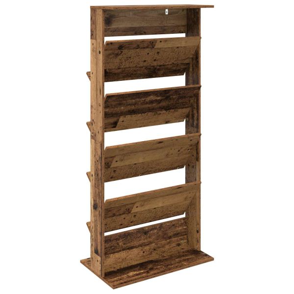 Етажерка за списания с рафт Старо дърво 70 x 41 x 156 см