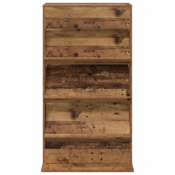 Етажерка за списания с рафт Старо дърво 70 x 41 x 126 см