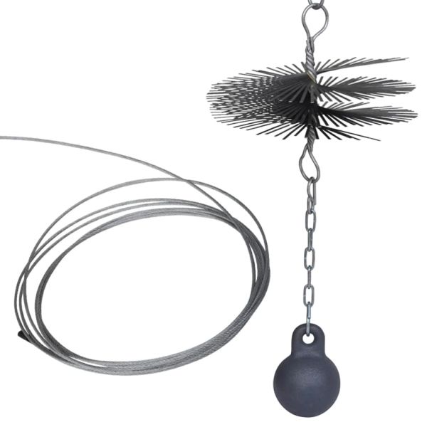 Кръгла четка за почистване на комин, диаметър 25 см