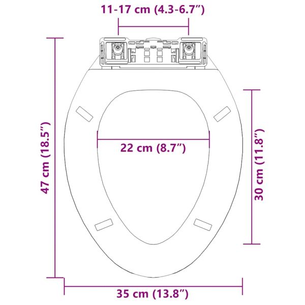 Тоалетна седалка, плавно затваряне, бърз монтаж/демонтаж, бяла