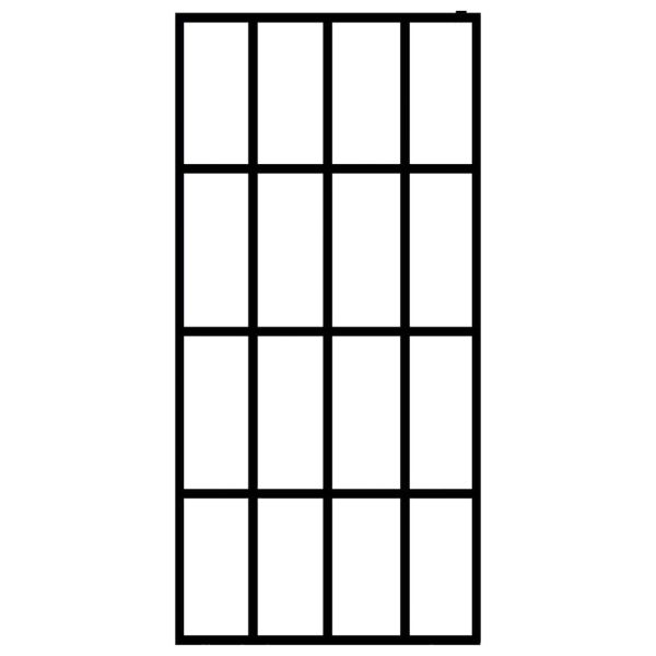 Параван за баня, матирано закалено стъкло, 90x195 см