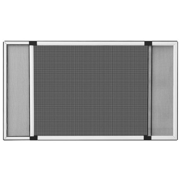 Ролетен комарник за прозорци, бял, (75-143)x50 см