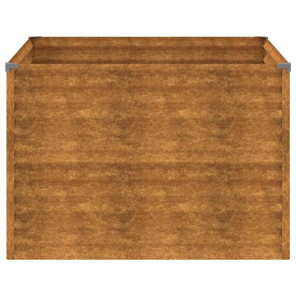 Градинска повдигната леха 100x100x69 см кортенова стомана