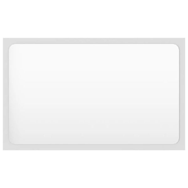 Комплект мебели за баня, бял, инженерно дърво