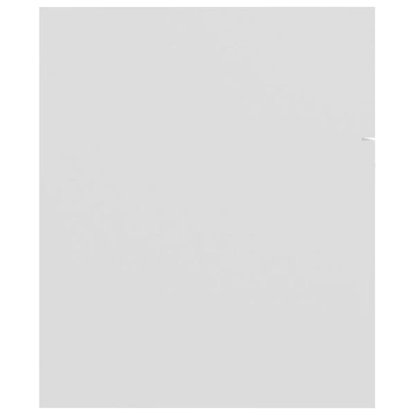 Комплект мебели за баня, бял, инженерно дърво