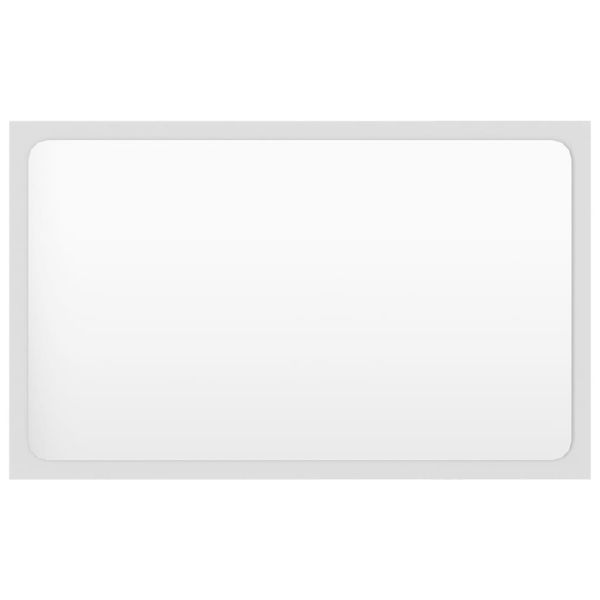 Комплект мебели за баня, бял, инженерно дърво