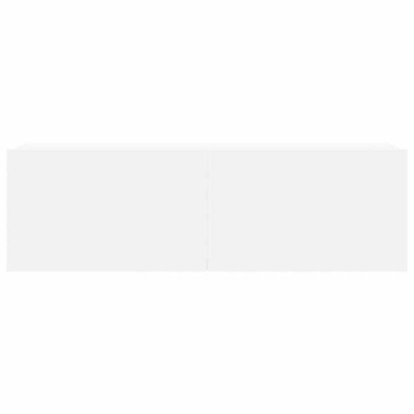 Комплект ТВ шкафове от 6 части, бял, инженерно дърво