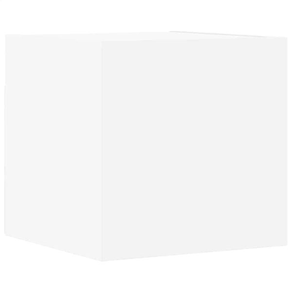 Комплект ТВ шкафове от 8 части инженерно дърво Бял гланц