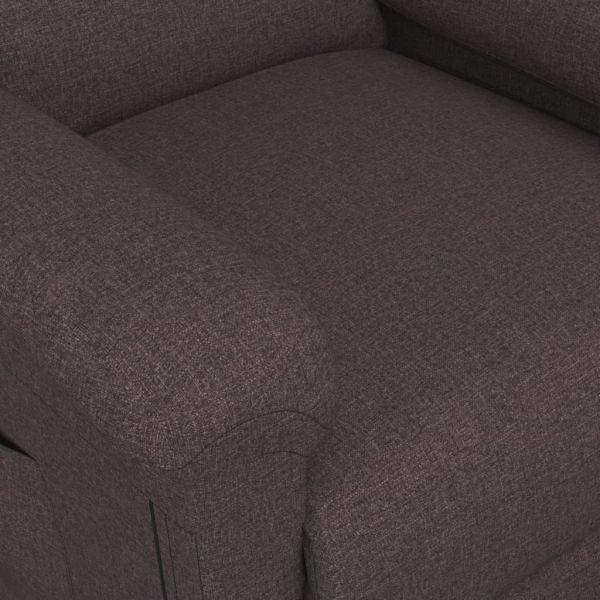 Изправящ стол, тъмнокафяв, текстил