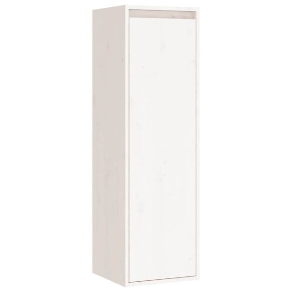 ТВ шкафове, 4 бр, бели, бор масив