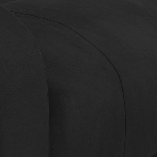 Изправящ стол, черен, кадифе