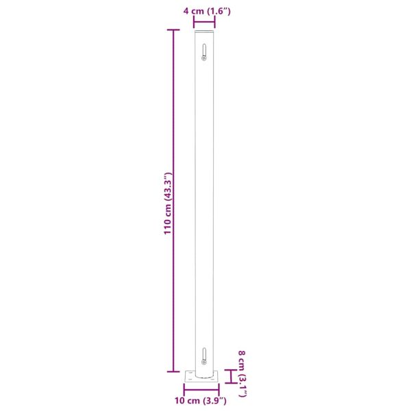 Прибираща се дворна странична тента, 180x500 см, кремава