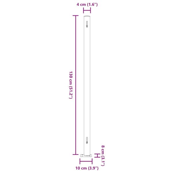 Прибираща се дворна странична тента, 220x500 см, червена