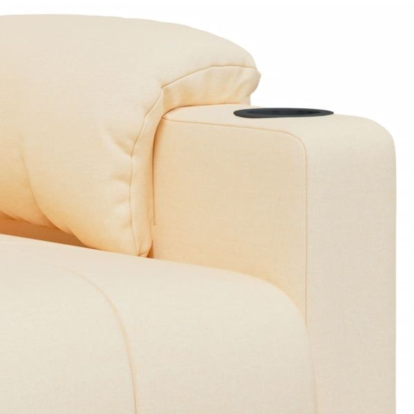 Изправящ стол, кремав, текстил