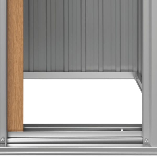 Градинска барака, кафява, 126x97,5x177 см, поцинкована стомана