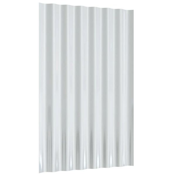 Покривни панели 12 бр поцинкована стомана зелени 60х36 см