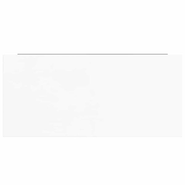 Окачен стенен рафт, бял гланц, 50x23x3,8 см, МДФ