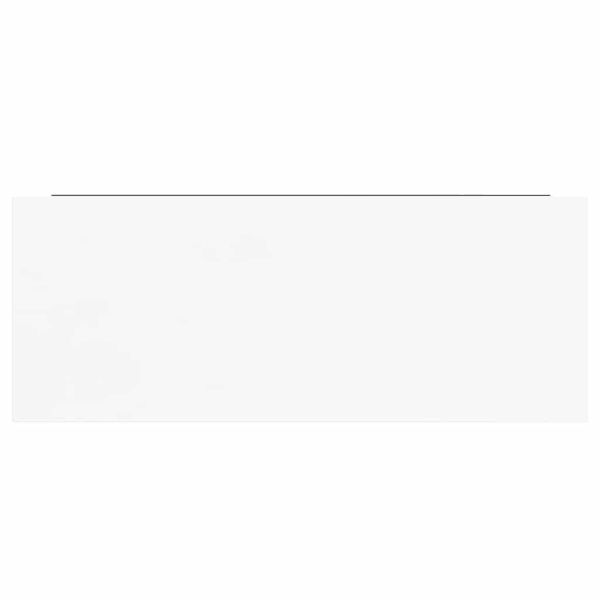 Окачен стенен рафт, бял гланц, 60x23,5x3,8 см, МДФ