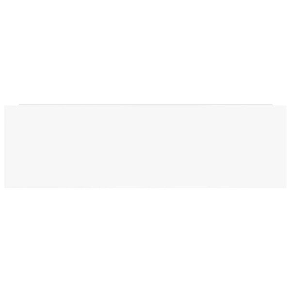 Окачени стенни рафтове, 4 бр, бял гланц, 80x23,5x3,8 см, МДФ