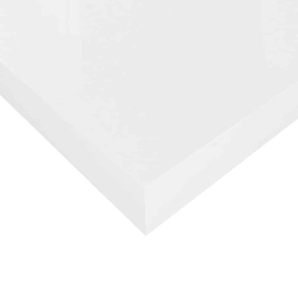 Окачени стенни рафтове, 4 бр, бял гланц, 80x23,5x3,8 см, МДФ