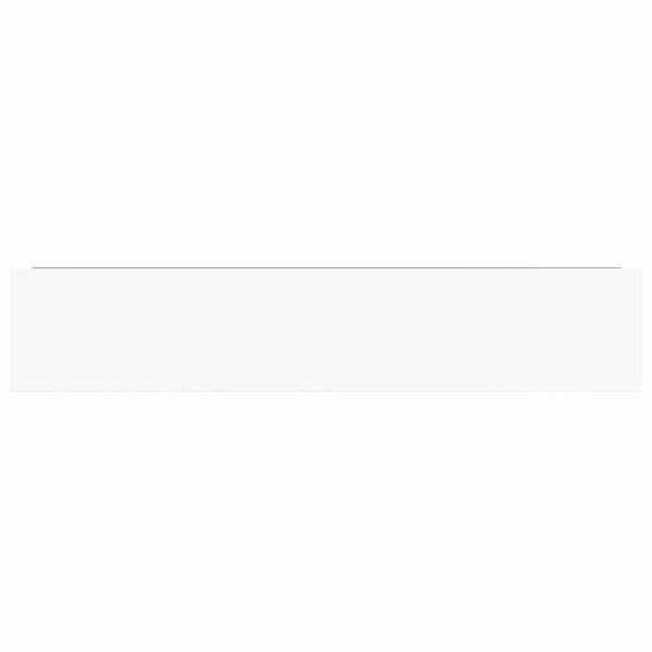 Окачени стенни рафтове, 2 бр, бял гланц, 120x23,5x3,8 см, МДФ