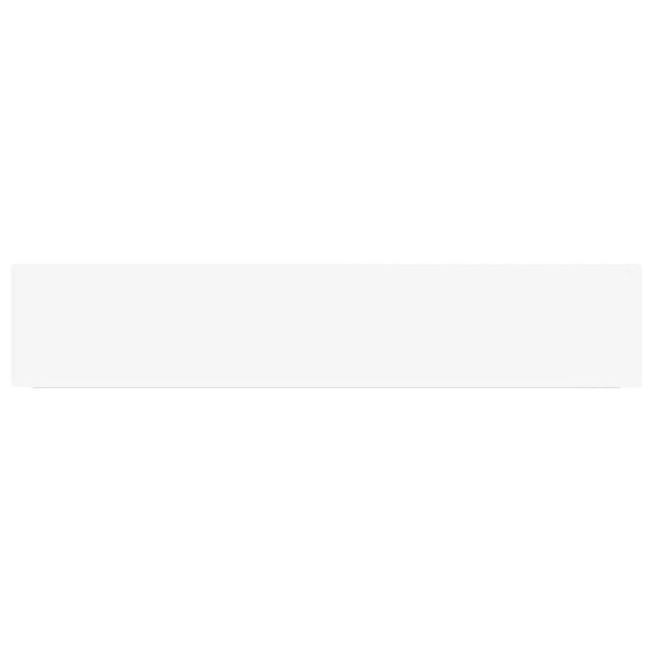 Окачени стенни рафтове, 2 бр, бели, 120x23,5x3,8 см, МДФ