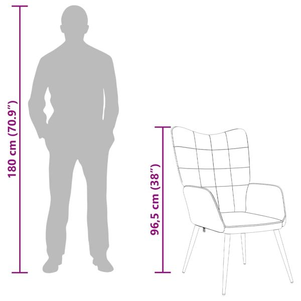 Релаксиращ стол, таупе, плат