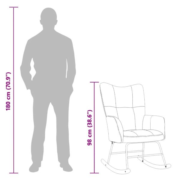 Люлеещ стол, розов, кадифе