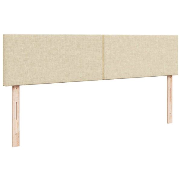 Османска легло с матраци, кремаво, 200x200 см, плат