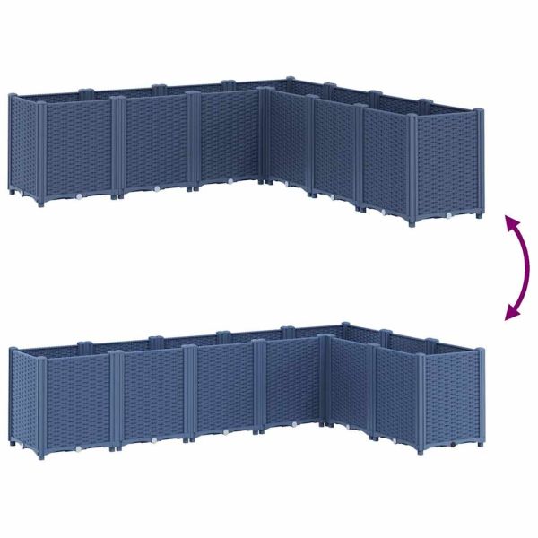 Градински сандък, синьо сив, 160x160x53 см, PP