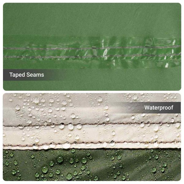 Семейна палатка Зелен и бял 620 x 322 x 240 см Полиестер