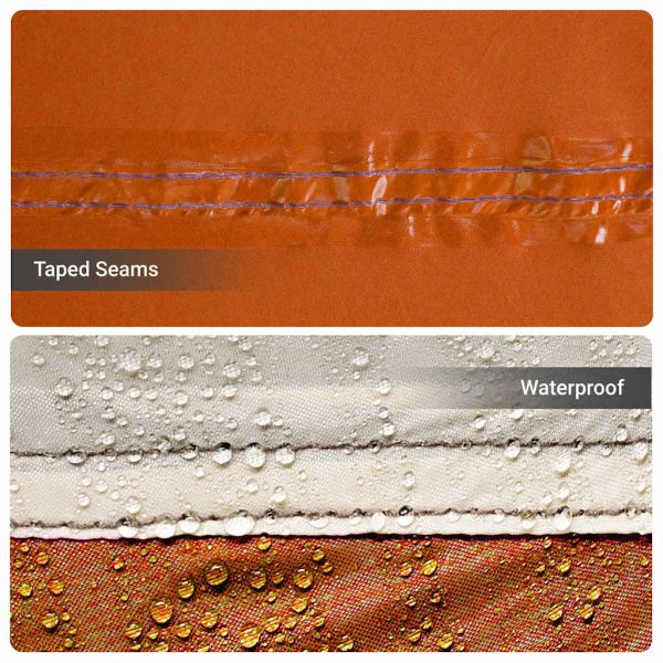 Семейна палатка Сив и оранжев 620 x 322 x 240 см Полиестер