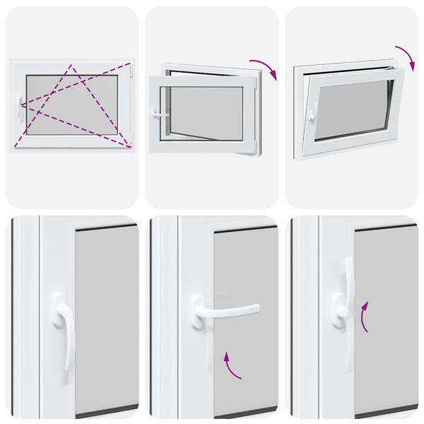 Прозорец за мазе "RISOR" 80x50 см Отварящо-отваряем DIN десен антрацит